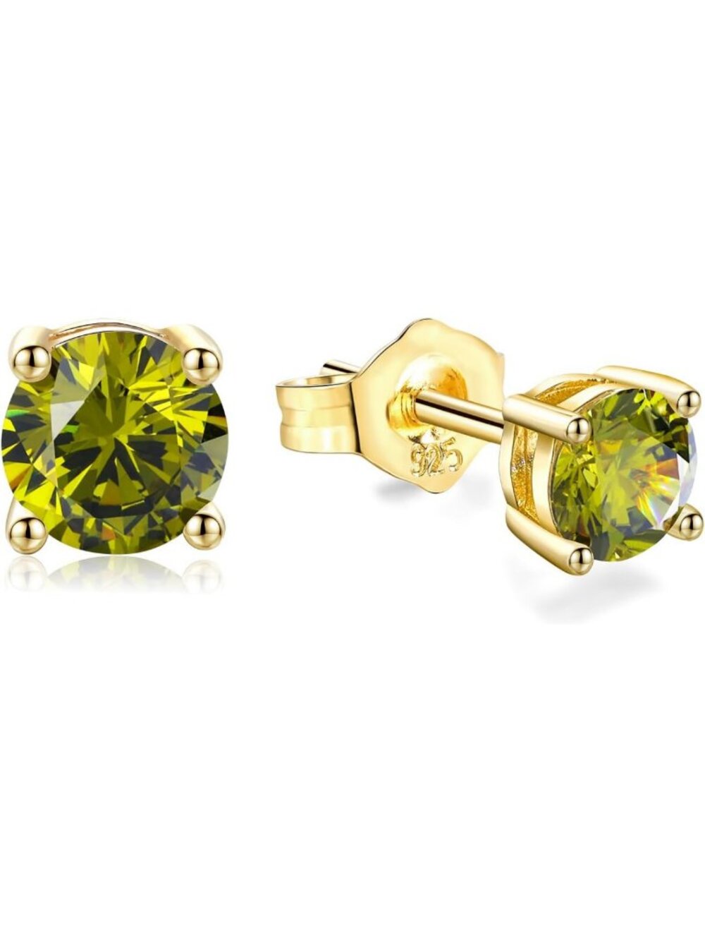 5mm Round Cut Moissanite Birthstone Stud Earrings for Men & Women - Elegant Gift